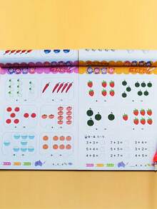 1pc Handwriting 80 Pages/ Book Of Children's Addition AndSubtraction Learning Mathematics Chinese Character Strokes Exercise Books,Mental Calculation - Multicolor - View 7