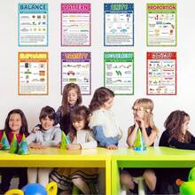 VHQJ Gisgfim 8Pcs Art Posters Principles Of Design Poster Set Back To School Educational Classroom Decoration Graphic Designs Principles Chart Elementary Middle High School Library Office Supplies - 1 - View 6