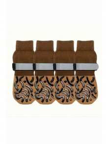 12PCS/3sets Double-Sided Anti-Slip Dog Socks, Prevent Licking & Biting Hardwood Floor, Strong Grip, Paw Protection, Anti-Scratch Dog Socks - Multicolor - View 33