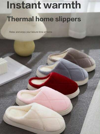 The Simple And Classic New Style Is Timeless. These Winter And Autumn Warm Slippers. They Are Comfortable Indoor Slippers For Home Use, Suitable For Outdoor Wear, With Anti-Slip Designs On The Soles. They Are The Ideal Choice For Couples And The Best Gift To Give To The Ones You Love.