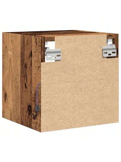 VidaXL TV Wand Unit LED Lighting 30x28.5x30 Cm Old Wood view 10