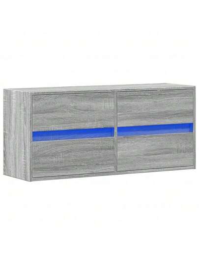 VidaXL TV Wand Unit LED Lighting 100x31x45 Cm Grijs Sonoma view 3