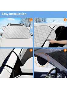 Ganzjährige Windschutzscheiben-Schneeabdeckung - Ideal zum Enteisen und Abtauen, Frontfenster-Sonnenschutz-Zubehör für das ganze Jahr