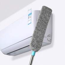 1 Extendable Duster With 5 Replacement Brush Heads, Crevice Cleaner, Suitable For Sofa, Bed, Furniture Bottoms, Washable, Cleaning Supplies - Blue - View 9