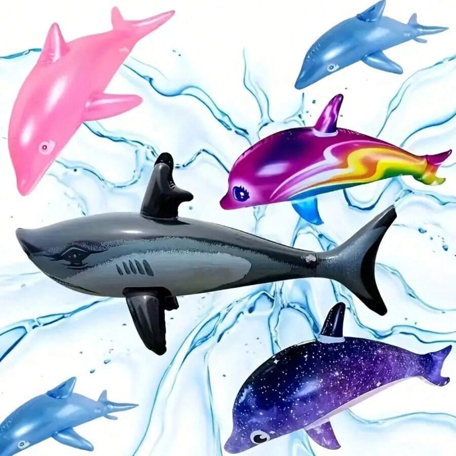 Rainbow Dolphin Inflatable - Vibrant, Colorful Dolphin With Sparkling Stars And Lively Rainbow Design, Perfect For Beach, Pool And Party Decoration, Beach Party Accessory | Lively Design | Durable Inflatable, Rainbow Float, Inflatable, Pool, Floating, Water Float, Beach, Adult, Lounge Chair, Summer, Party, Hammock