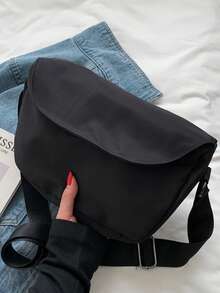 Casual Commute Versatile Shoulder Crossbody Tote Bag - Black - View 7