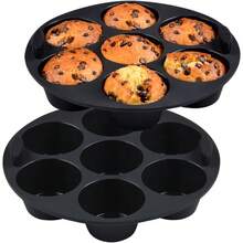 Silicone Muffin Pan For Air Fryer, Oven, Instant Pot Inch Reusable Silicone Baking Molds 1-Pack - màu đen - Xem 9