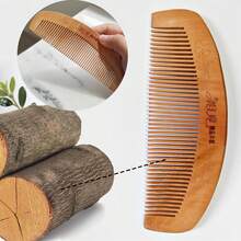 1 Peça Pente de Madeira Sólida Natural, Pente Fino de Madeira Feito à Mão Anti-Estático para Mulheres, Pente para Cabelo Liso Sem Emaranhados, Escova de Cabelo para Uso Doméstico, Pente para Barba de Homem, Ferramentas de Cabelo para Homens e Mulheres, Adequado para Presente, Uso Diário, Salão, Beleza, Viagem