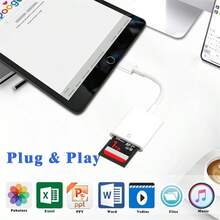 huaxunyuan USB C SD Card Reader High Speed Adapter Compatible With IPhone 16 15 14 13 12 Pro Max Plus IPad Type C USBC OTG Cable Memory Readers Compatible With MacBook