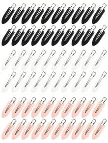 4/12/20pcs No Bend Hair Clips, Creaseless Duckbill Alligator Clips For Hairstyling, Makeup, Salon, DIY Crafts - Sectioning, Waves, Bangs, Gift Set With Storage Box(Black/Pink/White), School Stuff Hair Accessories