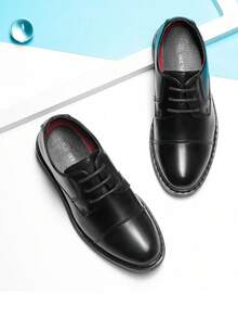 Boy's Oxford Flat Shoes Slip On Formal Back To School Party Black Shoes