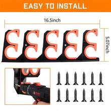 Space-Saving Fishing Rod Holder | Wall-Mounted Or Ceiling-Mounted Fishing Rod Organizer With Soft TPU Protective Pads, ABS Plastic Fishing Rod Storage, Suitable For Saltwater, Spinning, Casting And Baitcast Fishing Rods (Holds 5 Fishing Rods), Fishing Rods And Reels - Multicolor - View 4