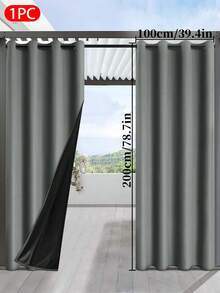 1 件纯色防水遮光窗帘，现代简约隔热，适用于户外、卧室、客厅窗帘装饰 - 彩色 - 查看 22
