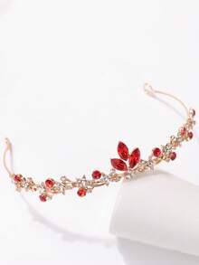 1 chiếc băng đô vương miện công chúa thời trang đính đá, món quà sang trọng, thanh lịch dành cho phụ nữ, vương miện, vương miện cài tóc, vương miện hóa trang, vòng hoa cài tóc, dây cài tóc, phụ kiện đội đầu, vòng cài tóc, vương miện cài tóc, đám cưới, quà tặng cho phù dâu, phong cách dự tiệc, phụ kiện tóc, phụ kiện tóc cho phụ nữ - Đỏ - Xem 8