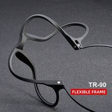 1 Pair Of TR90 Titanium Frame Glasses - Lightweight Non-Prescription Glasses, Unisex Simple Business Daily Style, Suitable For Formal/Casual Occasions - Ideal Gift For Birthdays, Graduations, Halloween - TR90 Material, Fashionable Design, Versatile Accessory, Durable And Elegant - C2-霧面黑 - 查看 8