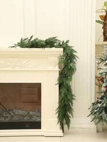 Vigne de cyprès artificielle pour Noël - 182 cm, décoration suspendue en caoutchouc souple premium de pin. Convient pour la cheminée, le mur central, la décoration de longue table à manger, et idéal pour les mariages ainsi que la décoration saisonnière de la maison. Vigne de cyprès sans contenant.