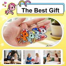 Tokidoki Keychain 12PCS Unicorno Keychain Tokidoki Pendant Keychain Cute Acrylic Pendant Fashion Accessory Bag For Women - Pink - View 6