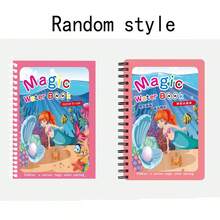 可重复使用的魔法水绘本、蒙特梭利着色书、卡通魔法绘画书、可重复绘画书、万圣节/圣诞节/返校礼物（附带 1 支随机颜色专用笔） - 彩色 - 查看 11