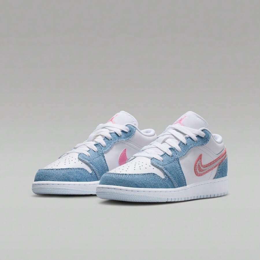 Nike 女款 Air Jordan 1 Low SE (GS) 篮球鞋，低帮，HQ2001-400