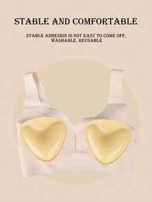 2 Pairs Double-Sided Adhesive Bra Pads, White Sticky Bra Pads, Adhesive Bra Pads, Lift-Up Bra Pads, Self-Adhesive Bra Pads, Instant Lift Bra Pads, Sports Bra/Swimsuit Lift-Up Bra Pads - Multicolor - View 8