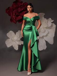 VIPGIRL 高腰优雅女士晚礼服 - 綠色 - 查看 6