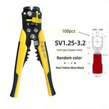 Professional Automatic Wire Stripper & Crimping Tool – Heavy Duty Multi-Function Cable Cutter And Electrical Pliers For Stripping, Cutting & Crimping Copper/Aluminum Wires – Essential Tool For Electricians, Industrial Wiring, Factory Equipment Maintenance & Automotive Electrical Repair (Yellow) - 黃色的 - 查看 9