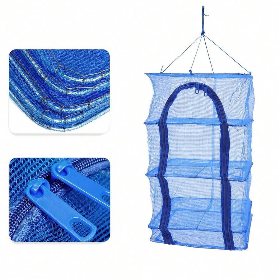 YUNRUX Foldable 4-Layer Drying Net For Hanging Vegetable And Fish Dishes, Net Dryer