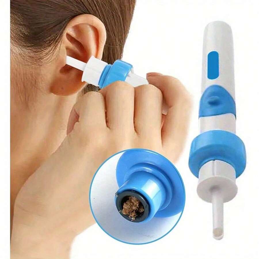 2.5cm Soft Silicone Electric Ear Wax Remover - 2 Replaceable Heads & Brush For US Home/Travel - 變體 - 查看 1