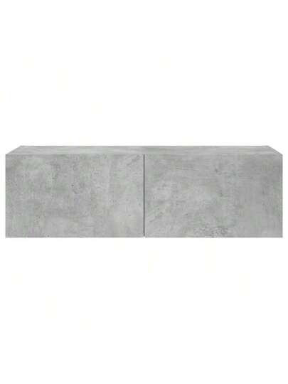 VidaXL TV Wand Unit LED Lighting 100x35x31 Cm Concrete Grijs view 10