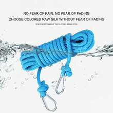 5/10/15m Heavy Duty Clothes Line Extra Strong Washing Line Braided Rope Long Strong Washing Line Rope Heavy Duty Premium Tough Clothes Laundry Dryer - Blue - View 2