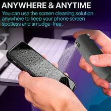 1 件-摄影器材清洁套装：超细纤维喷雾瓶+清洁补充剂，2 合 1 超细纤维喷雾瓶和补充剂套装，多功能屏幕工具，便携式高效除尘工具，适用于手机、平板电脑、汽车、眼镜和电子产品。