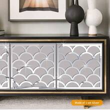 4 Peças Adesivos de Parede em Espelho Acrílico com Padrão Escama de Peixe Oco, Arte Decorativa Autoadesiva e Reutilizável, Adequada para Sala de Estar, Quarto, Escritório, Banheiro, Academia, Decoração de Parede com Espelho