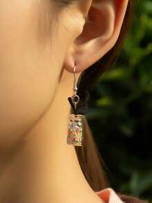 1雙時尚個性化酒杯造型耳環,適合女性參加派對和街頭攝影 - 紅酒杯 - 查看 13