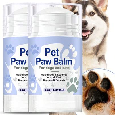 2 pezzi Crema per la cura delle unghie degli animali domestici 40g * 2, adatta per idratare e riparare le zampe di gatti e cani. La sua texture delicata può lenire e proteggere le zampe