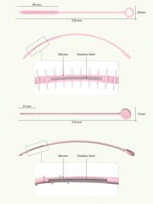 Silikonstrohhalm-Reinigungsbürste, wiederverwendbare Strohhalm-Reinigungsbürste mit biegsamem Stahlkern, extra lange weiche Flaschenbürste zum Reinigen von Glasstrohhalmen, zum Säubern von Spalten