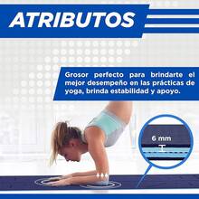Tapete Antideslizante Yoga 6mm con lineas de alineación |   Esterilla antiderrapante de alta calidad de TPE para yoguis, pilates, entrenamiento en casa, funcional y estiramientos con líneas de Guía - azul - Ver 1