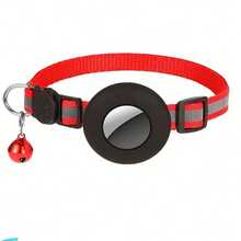 Airtag Cat Collar, Reflective Collar With GPS Device Holder And Bell, Christmas Gift For Kittens