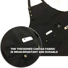 One Polyester Apron Featuring Adjustable Shoulder Straps And Spacious Pockets, Ideal For Cooking, Gardening, Painting, Baking, And Restaurant Use; A Must-Have For Holiday Gifting, Especially For Christmas. - H - 查看 6