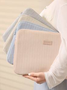 Cute Macaron Color Corduroy Laptop Bag For Girls, Soft Padded Notebook Sleeve Case, 13/14 Inches 15/15.6 Inches Portable Computer Pouch Laptop Case Laptop Bag For Ladies Suitable For School, Office, And Commuting Back To School Stuff Bag Autumn University Essentials Laptop Bag For Women Mac Book Case Laptop Sleeve