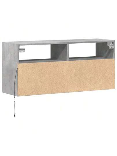 VidaXL TV Wand Unit LED Lighting 100x31x45 Cm Concrete Grijs view 8