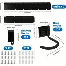 Heavy Duty Storage Rack With Hooks Wall Mounted Rack  Bike Rack For Bicycles Vertical Bike Storage Rack, Space Saving Garage Wall Hanger, Indoor Bicycle Holder For Road & Mountain Bikes - 6 Bikes - View 7
