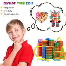 Magnetic Building Blocks DIY Toys, Architectural Design Learning Toys For Boys And Girls, Creative Construction Suitable As Birthday Gift - Multicolor - View 4