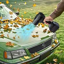 21V Rechargeable Cordless Turbo Leaf Blower - 40,000 RPM High Speed, High-Pressure Jet Air Flow, 9.25x5.7inch Handheld Design (Black/Yellow), Ideal For Yard Cleaning, Car Drying & Snow Removal, Portable Outdoor Electric Tool - 黑色 - 查看 3