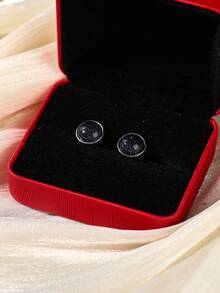 6/8/10mm Natural Stone Round Bead Stainless Steel Stud Earrings, Agate/Crystal/Faux Pearl And Other Natural Materials, Lucky Stone Healing Stone Energy Boosting, Fashion Jewelry Earrings For Women