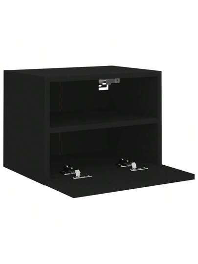 VidaXL TV Wand Unit 40x30x30 Cm, Finished Wood, Zwart view 6