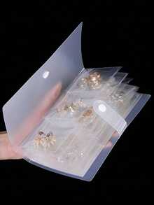 1pc Clear Seal Stamp Storage Folder, Plastic Storage Photo Album, Seal Bag Storage Keeper, Card Folder Storage Bag, For DIY Scrapbooking Art Craf