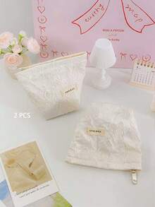 1 Túi đựng mỹ phẩm đơn giản màu trắng họa tiết hoa, thời trang và giản dị, dung tích lớn, có khóa kéo, túi đựng mỹ phẩm du lịch và nghỉ dưỡng cần thiết để đựng băng vệ sinh, miếng lót, tai nghe có dây, tai nghe chụp tai, tai nghe chụp tai, sạc điện thoại, son môi, mỹ phẩm, nước hoa, sản phẩm chăm sóc da và làm đẹp, dành cho mẹ, phụ nữ, y tá, quà Giáng sinh, túi nhỏ, ví cầm tay/túi xách nhỏ, hộp đựng mỹ phẩm, túi đựng cọ trang điểm, túi mini, túi dung tích lớn, quà Giáng sinh, túi đựng mỹ phẩm, đồ dùng du lịch thiết yếu - trắng - Xem 15