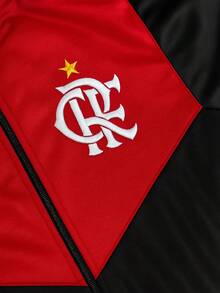 Flamengo Retro Windbreak Men's Windbreaker Jacket Kit + Cap - Red and Black - View 2