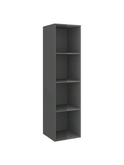 VidaXL TV Wand Units stuks Finished Wood High Gloss Grijs view 5