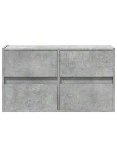 VidaXL TV Wand Unit LED Lighting 80x31x45 Cm Concrete Grijs view 6